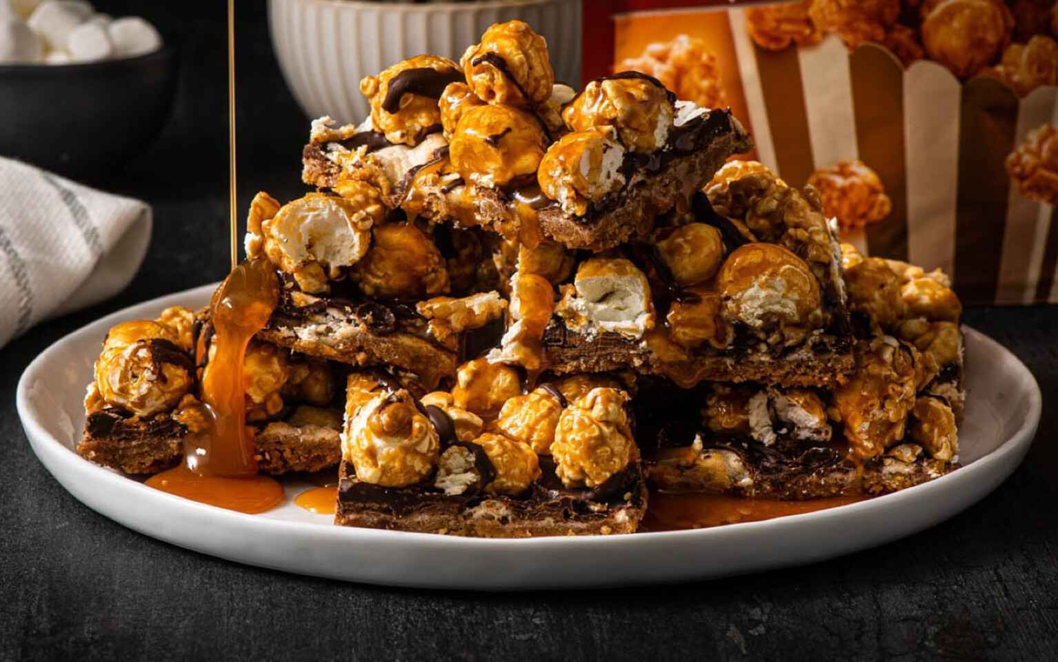 Caramel Popcorn Clusters