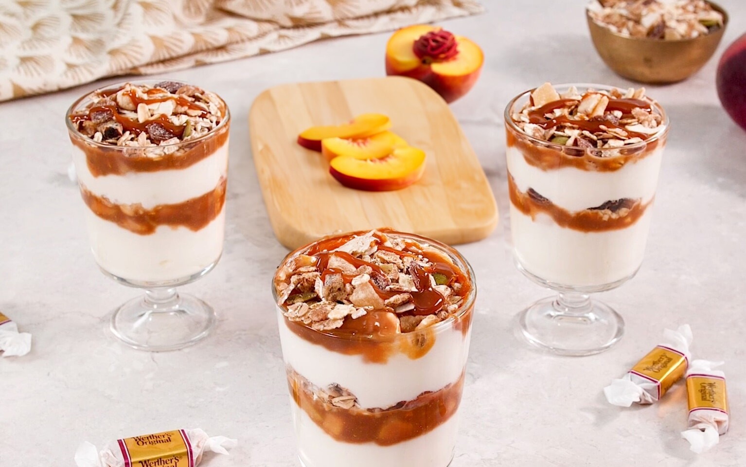 Peaches 'n' Cream Caramel Parfait